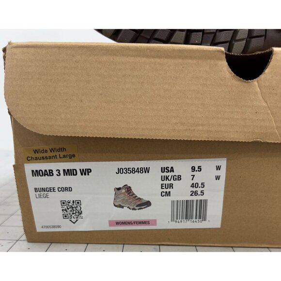 Merrell Moab 3 Mid WP Women's Shoes Bungee Cord Sz. 9.5 EE WIDE Suede NEW~~ - Picture 4 of 11